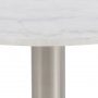 Corby soffbord 80 cm - Vit/nickel