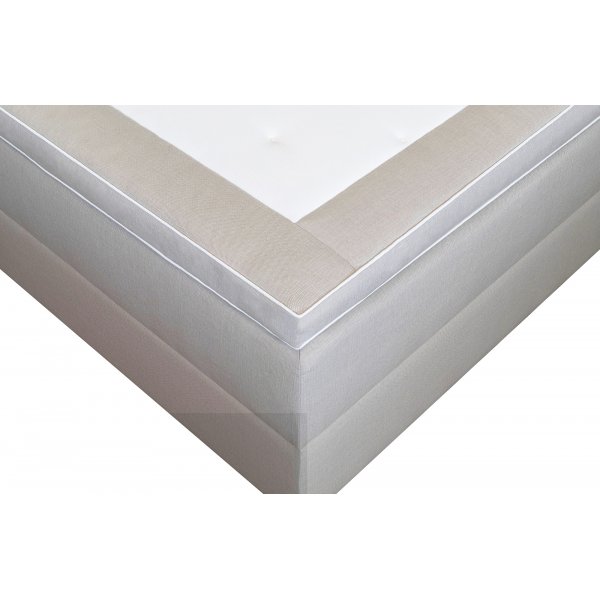 Bed 120x200 cm beige met opbergruimte 5 zones pocketvering