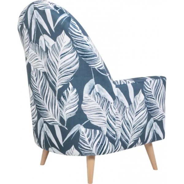 Emilly fauteuil - Blauw/wit Emilly fauteuil - Blauw/wit