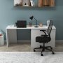 Newra bureau 180 x 47 cm - Licht walnoot/wit