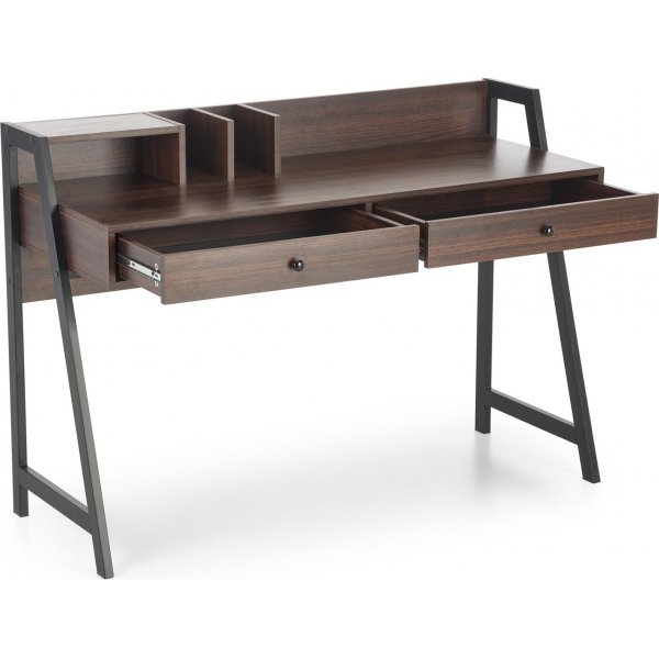 Bureau Tavolin 128x48 cm - Noyer/noir