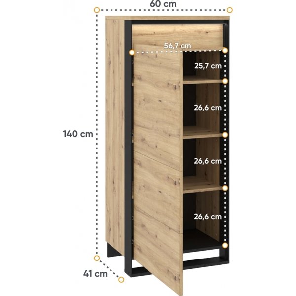 Quant skåp - Artisan ek/svart Quant skåp - Artisan ek/svart