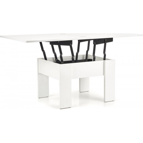 Table basse relevable et abaissante Serafin 80-160 x 80 cm - Blanc Table basse relevable et abaissante Serafin 80-160 x 80 cm - Blanc