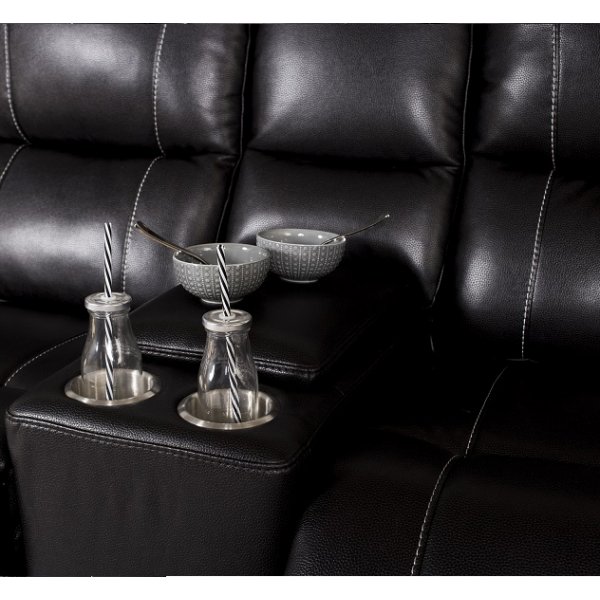 Enjoy Chicago Biosoffa - 2-sits soffa recliner (el) i svart konstläder Enjoy Chicago Biosoffa - 2-sits soffa recliner (el) i svart konstläder