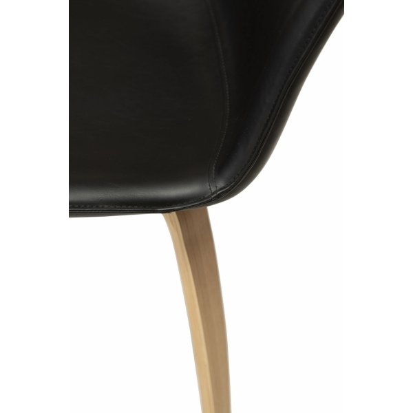 Chaise Glee - PU noir/chêne Chaise Glee - PU noir/chêne