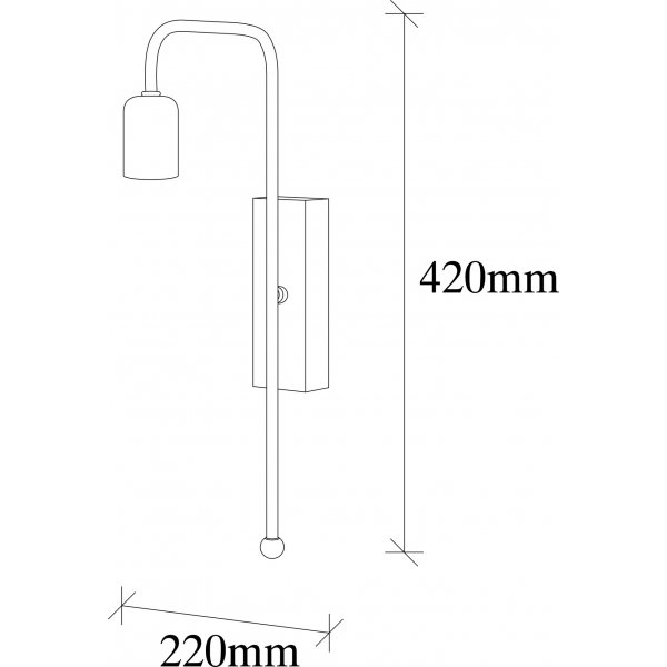 Mum wandlamp 3502 - Zwart