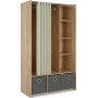 Lola garderob - Ek/beige/gr