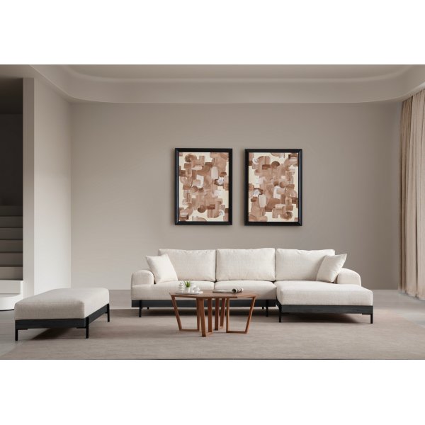 Pouf Eti - Blanc/noir Pouf Eti - Blanc/noir