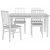 Groupe repas : Table  manger Fr - blanc/gris - 140 cm + 4 chaises Fr - blanc/gris