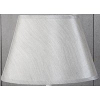 Siden oval lampskärm 25 cm - Grå Siden oval lampskärm 25 cm - Grå