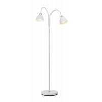 Läza Golvlampa dubbelarm - Vit/Krom Läza Golvlampa dubbelarm - Vit/Krom