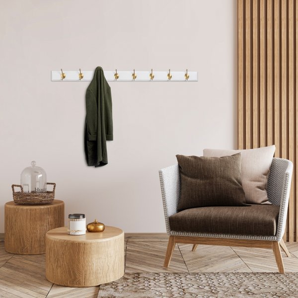 Demandu kroklist 100 cm - Vit/guld Demandu kroklist 100 cm - Vit/guld