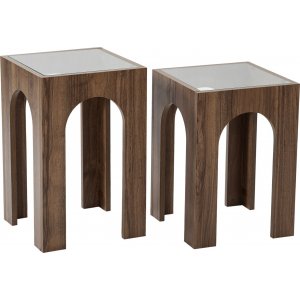 Set de tables d'appoint Seine 35/35 x 35/35 cm - Noyer