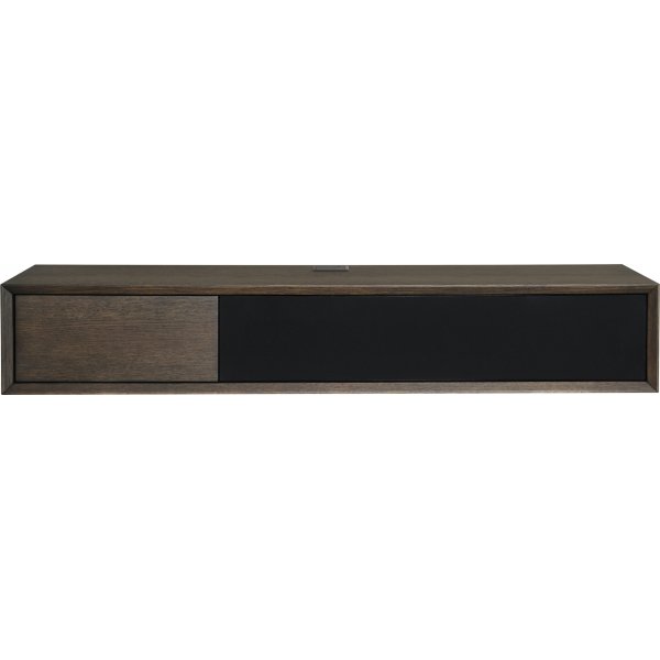 Banc média Vision 133 cm - Placage chêne laqué marron Banc média Vision 133 cm - Placage chêne laqué marron