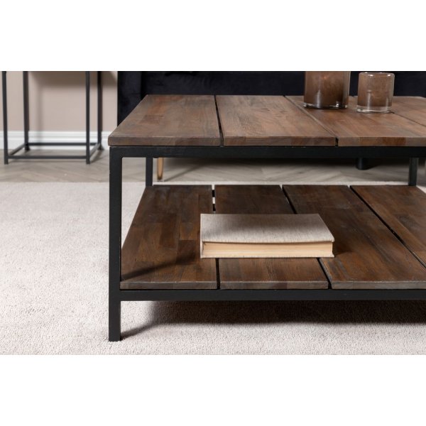 Table basse chinée homme 80 x 80 cm - Marron/noir Table basse chinée homme 80 x 80 cm - Marron/noir
