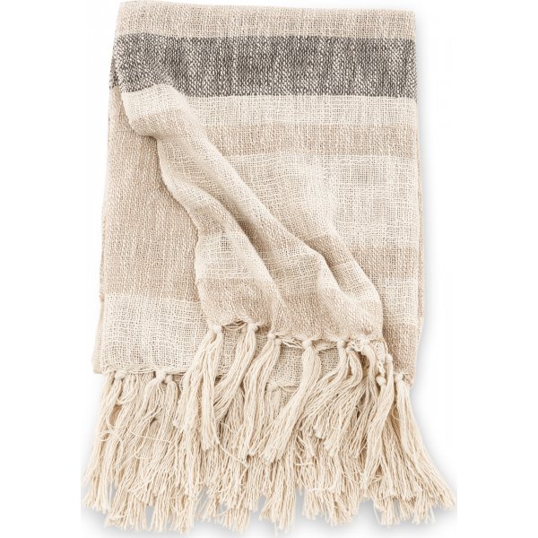 Bondi pld 130x170 cm - Beige/mrkgrn/vit