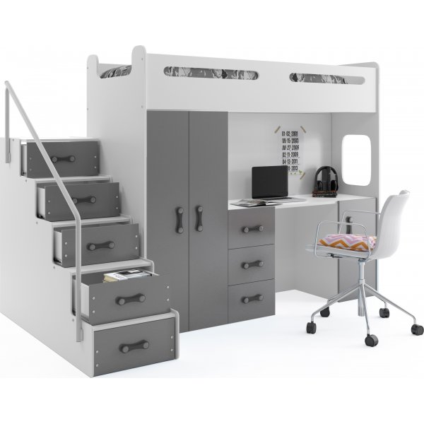 Max lofts�ng med skrivbord 80 x 200 cm - Valfri f�rg