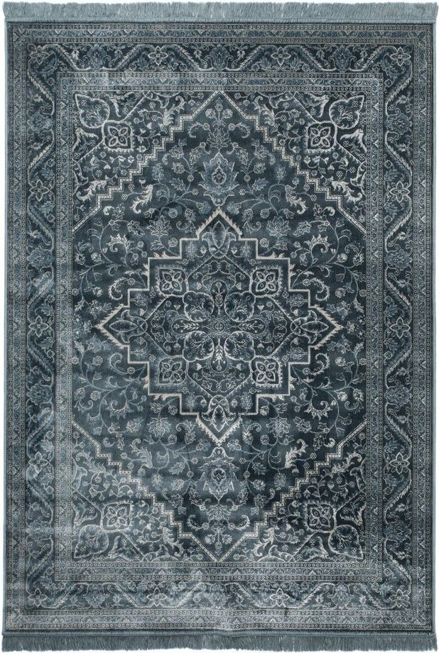 Viskosmatta Casablanca Kashan - Blå - 160x230 cm - Maskinvävda mattor, Mattor