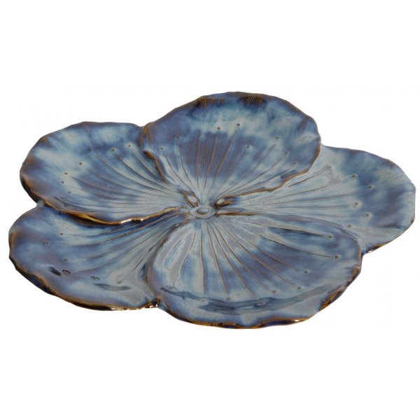 Dreja upplggningsfat D30 cm - Bl