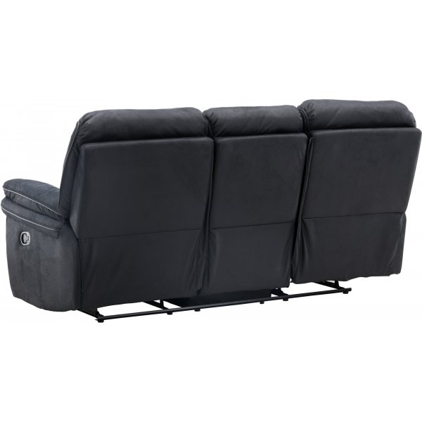 Canap inclinable 3 places Saranda - Noir