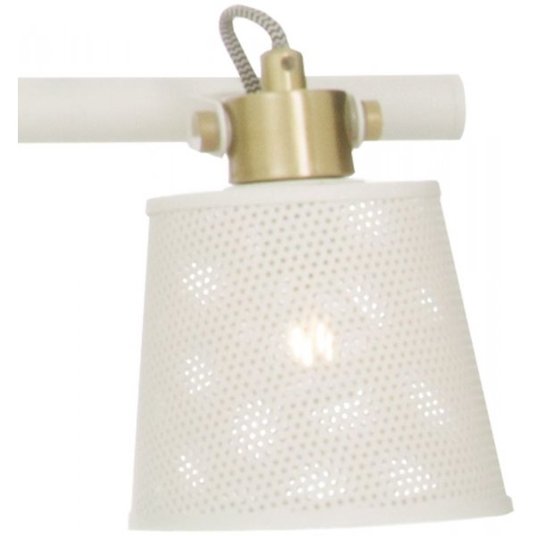 Frapino plafondlamp - Wit/mat messing