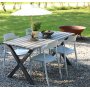 Matgrupp Scottsdale: 150 cm grtt trbord inklusive 4 st Abbe stolar stapelbara
