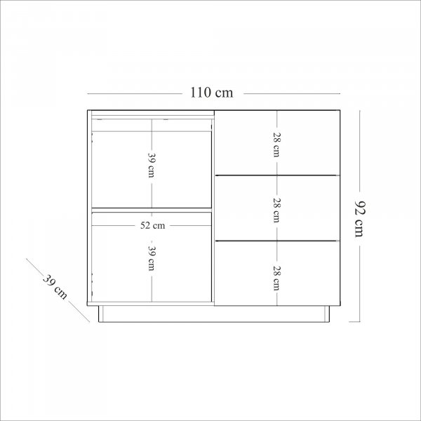 Lody skåp 110 cm - Trä Lody skåp 110 cm - Trä