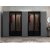 Armoire Cikani avec portes miroir, 315x52x210 cm - Anthracite