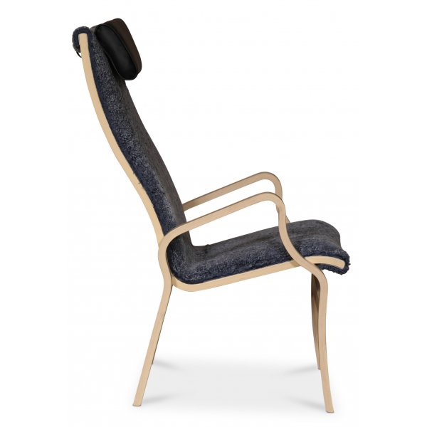 Bern fåtölj i grått fårskinn - Whitewash bok Bern fåtölj i grått fårskinn - Whitewash bok