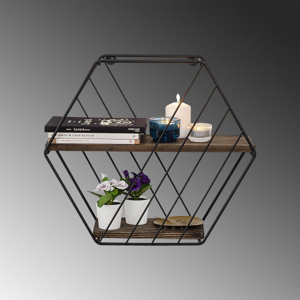 Liliales vägghylla - Svart/natur Liliales vägghylla - Svart/natur