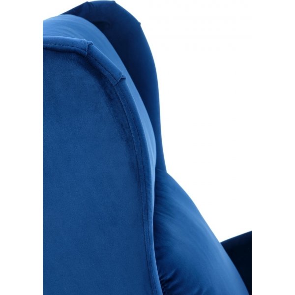 Fauteuil inclinable en tissu bleu Fauteuil inclinable en tissu bleu