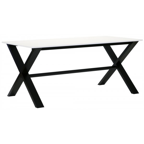 Artic matbord 140 cm - svart / vit