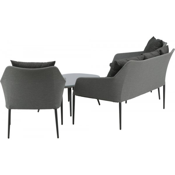 Groupe de canapés Spoga - Noir/Gris Groupe de canapés Spoga - Noir/Gris