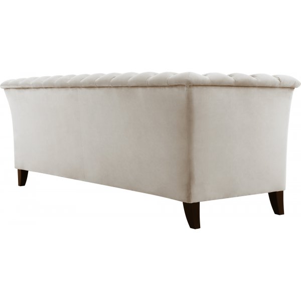 Soffa 3-sits Chesterfield beige - Milton + Textilrengöring för möbler Soffa 3-sits Chesterfield beige - Milton + Textilrengöring för möbler
