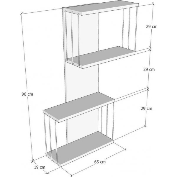 Destan wandplank - Wit Destan wandplank - Wit