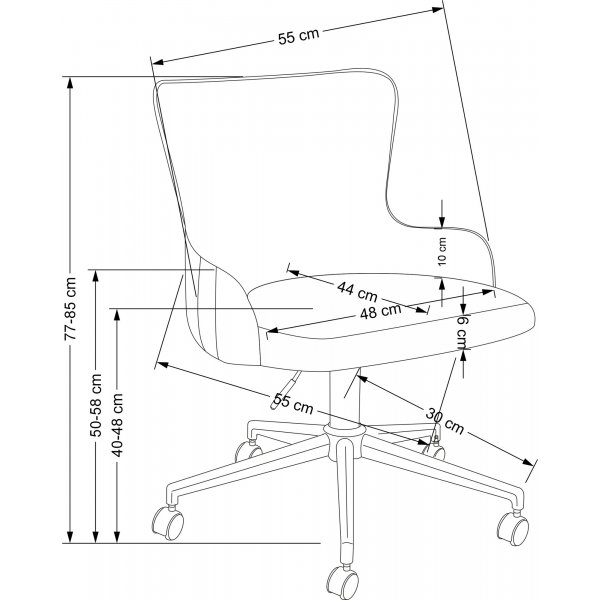 Chaise de bureau Timoteo - Gris Chaise de bureau Timoteo - Gris