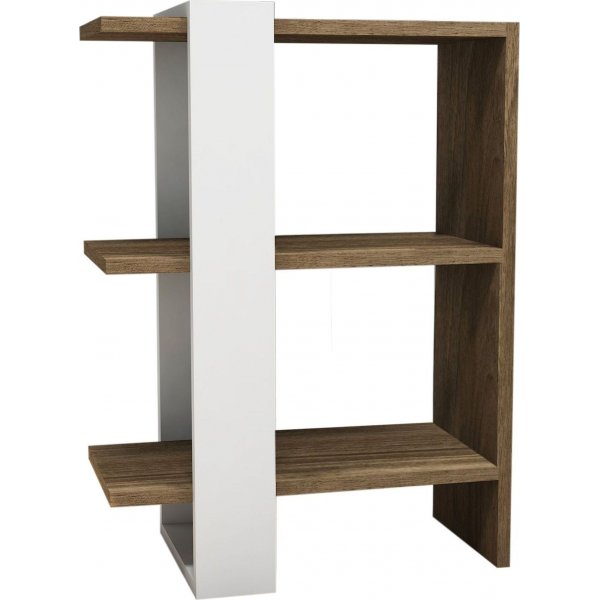 Bibliothèque Gaja - Noyer/blanc Bibliothèque Gaja - Noyer/blanc