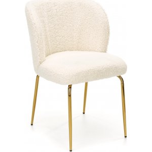 Cadeira matstol i boucl 474 - Cream/guld