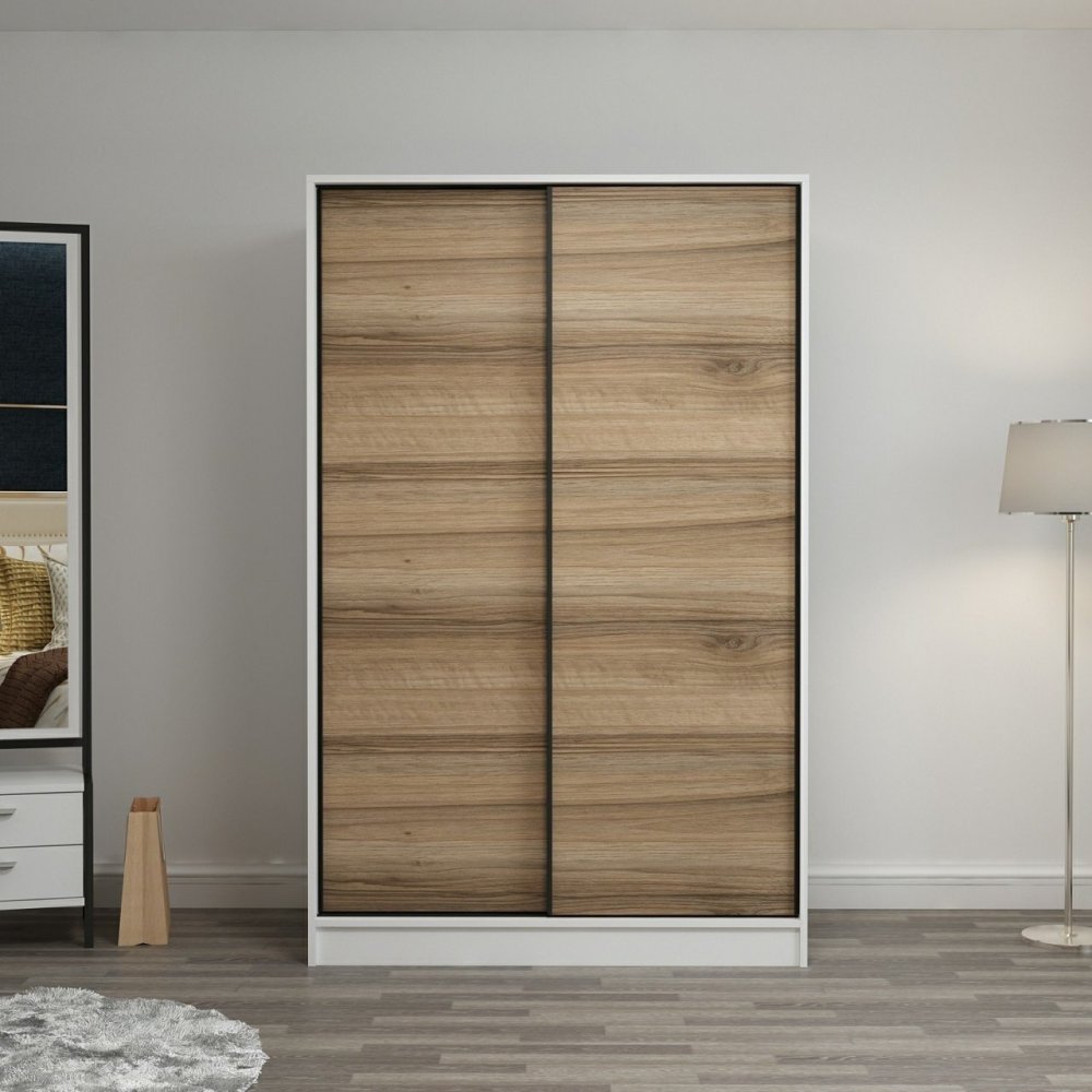 Kapusta garderob 120 x 52 x 190 cm - Ek/vit - Garderober