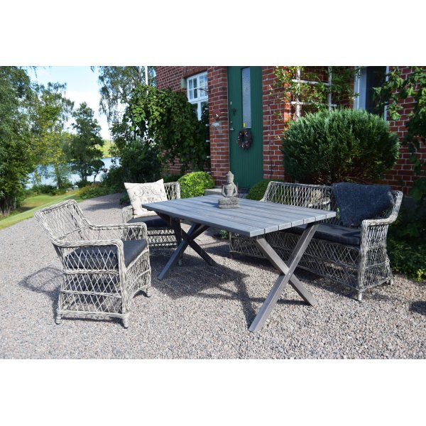 Provence utegrupp i konstrotting 3-sits soffa inklusive 2 st fåtöljer Provence utegrupp i konstrotting 3-sits soffa inklusive 2 st fåtöljer