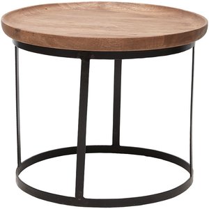 Melissa soffbord Ø90 cm – Trä/svart – Soffbord, Bord