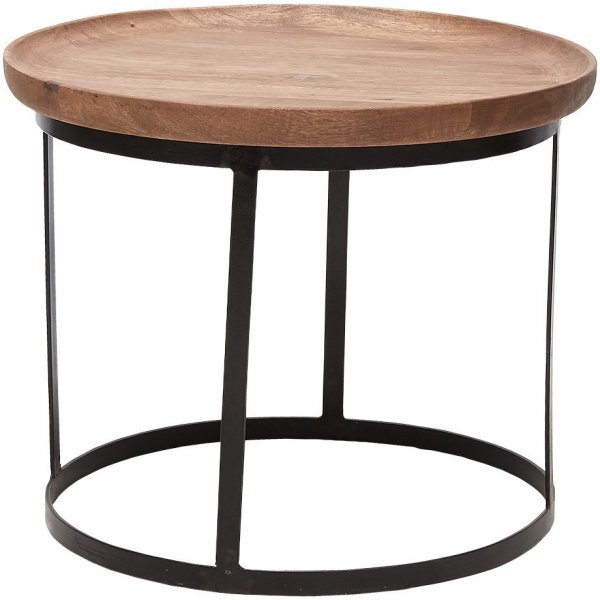 Melissa soffbord 90 cm - Tr/svart
