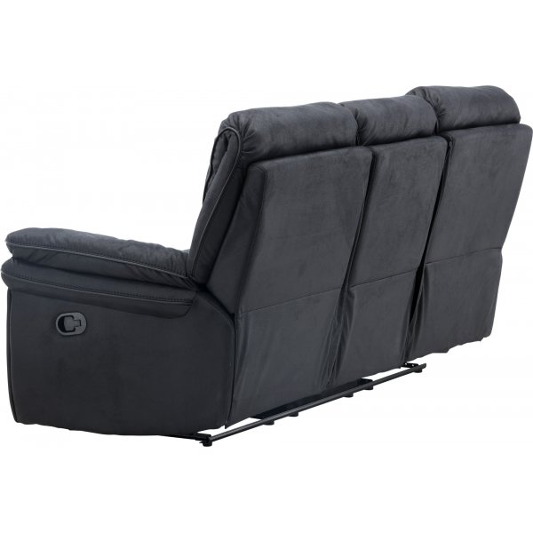 Canap inclinable 3 places Saranda - Noir