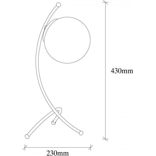 Yay bordslampa - Vit/koppar Yay bordslampa - Vit/koppar
