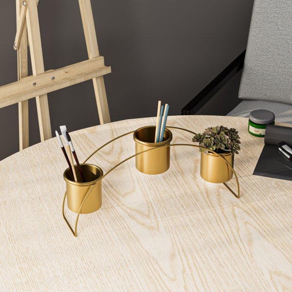 Plato 12 pots de rangement - Or