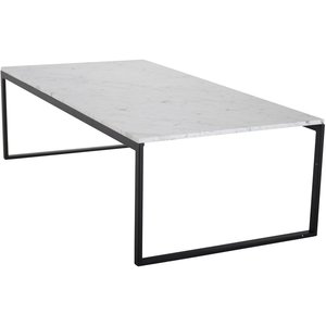 Table basse Kvarnbacken 120 x 60 cm - Marbre noir/blanc