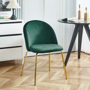 Plaza velvet stol - Grn / Mssing