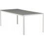 Matgrupp med 6 stolar och matbord 205 x 90 cm gr/vit - Copacabana