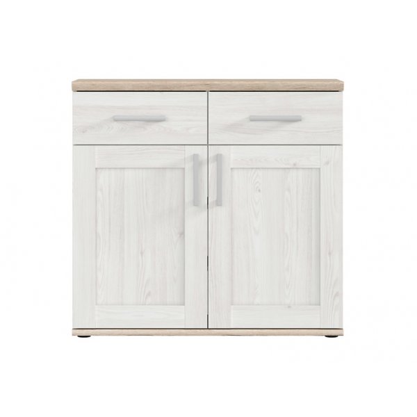 Cubic sideboard - Vit lrk/ek