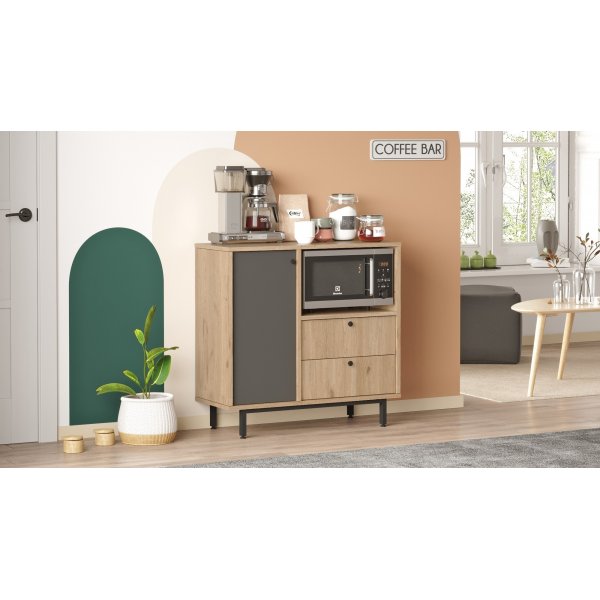 Armoire de cuisine Royce 1 - Chêne/anthracite Armoire de cuisine Royce 1 - Chêne/anthracite